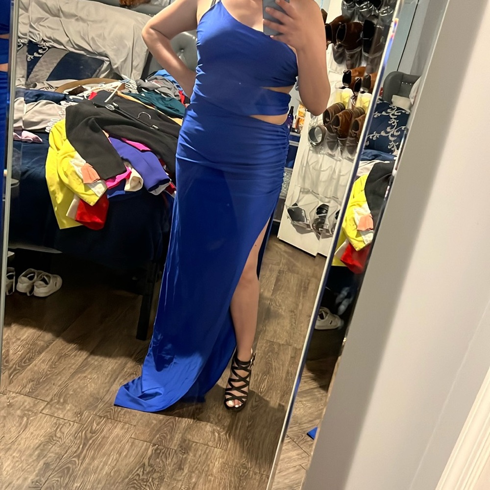 Royal blue party dress